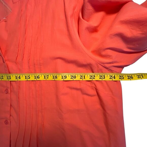 Coldwater Creek Womens Cotton Button Up Top Sz 2X Embroidered Loose Cottagecore - Picture 3 of 7